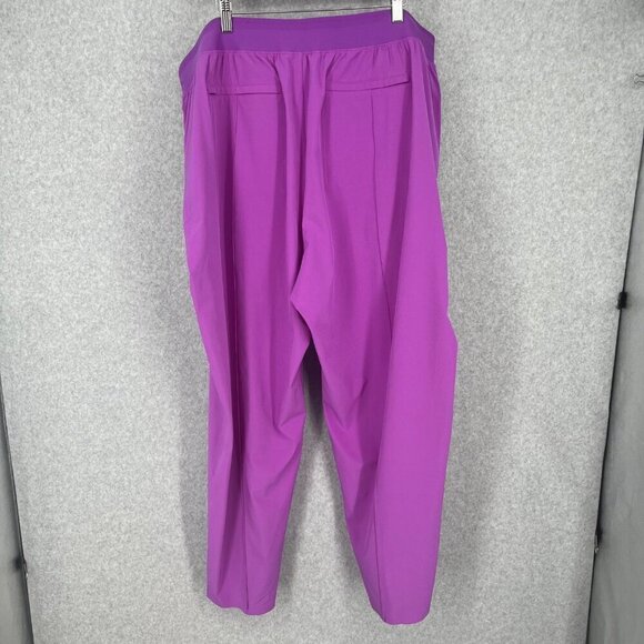 Athleta Brooklyn Heights High Rise Pant Size 22 Jazzy Purple Pull On Travel EUC - Picture 5 of 16